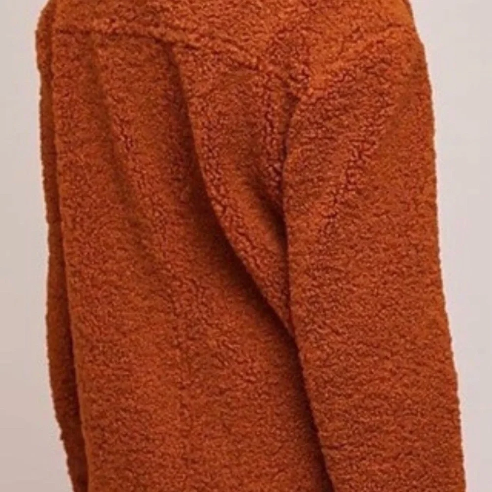 Anthropologie Marrakech sherpa teddy moto jacket rust /bronze color small - Picture 5 of 12